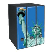 Set 3 Raccoglitori Image, Formato Protocollo, Dorso 8 Cm, La Statua Della Libertà