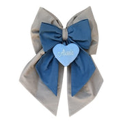Fiocco Nascita Con Cuore Personalizzato - Azzurro/beige