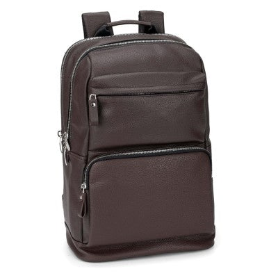 Zaino Business Pro Comix U, Morbida Ecopelle Granata, Cm 29x44hx16 - Marrone Scuro