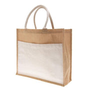 Shopper In Juta Stafil Con Tasca In Cotone - 30x30x12 Cm