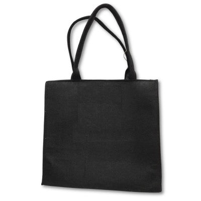 Borsa A Mano Con Zip Angelb In Feltro Nero
