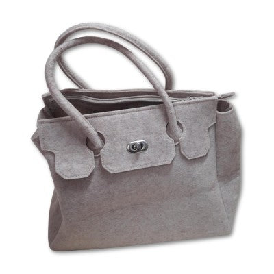 Borsa Bauletto Angelb In Feltro Beige