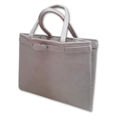 Borsa A Mano Angelb In Feltro Beige