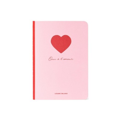 Quaderno Small Legami Cuore A6 80 Pagine, 1 Rigo 7mm, 100gr