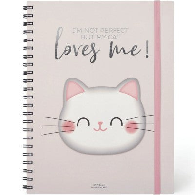 Quaderno Legami Spiralato Maxi Trio Kitty, A4, 204 Pagine, Rigatura 3 In 1, 100gr