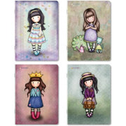 Kit 5 Maxi Quaderni Santoro Gorjuss A4 24+1 Fogli 4mm 100gr - 4 Fantasie Assortite