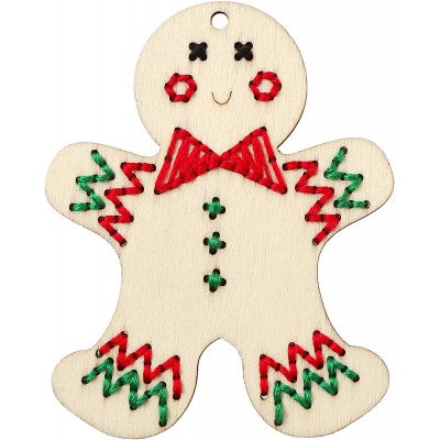 Kit Formina In Legno Ricamabile – Omino Di Pan Di Zenzero