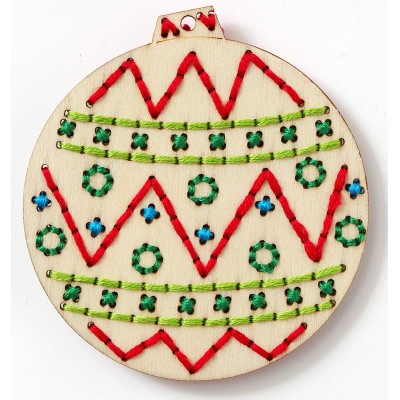 Kit Formina In Legno Ricamabile – Palla Di Natale
