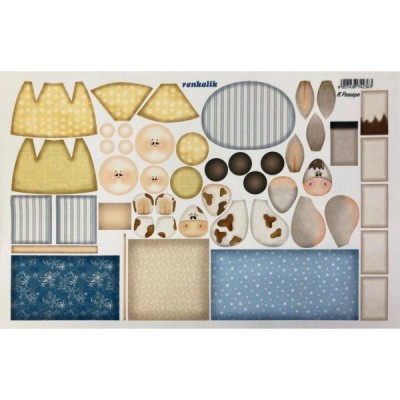 Panno Kraft 3d Personaggi Il Presepe Renkalik