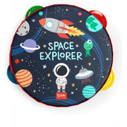 Tamburello, Per Bambini, Con 4 Sonagli, Tema Space - Legami