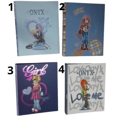 Raccoglitore 4 Anelli A4 Onyx - Fantasie Assortite