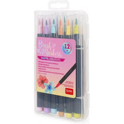 Set 12 Pennarelli Brush Punta Pennello Colori Pastello – Legami