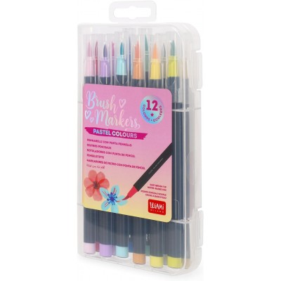Set 12 Pennarelli Brush Punta Pennello Colori Pastello – Legami