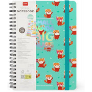 Legami - Quaderno A Righe Con Spirale Large - Formato A5, Spiral Notebook, 15 X 21 Cm, Tema Red Panda