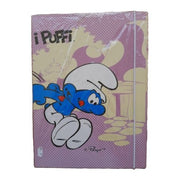 Cartellina 3 Lembi Con Elastico Puffi