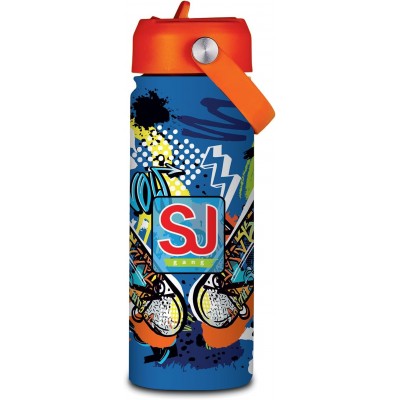 Borraccia Termica 500 Ml Con Cannuccia Tema Skate Sj Gang - Seven