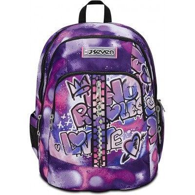 Zaino Seven Bubble Street Con Usb Plug Integrato – Viola