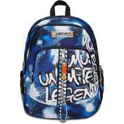 Zaino Seven Retrocolor Con Usb Plug Integrato – Blu