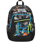 Seven Zaino Scuola Advanced, Feeling Me, Nero Grigio