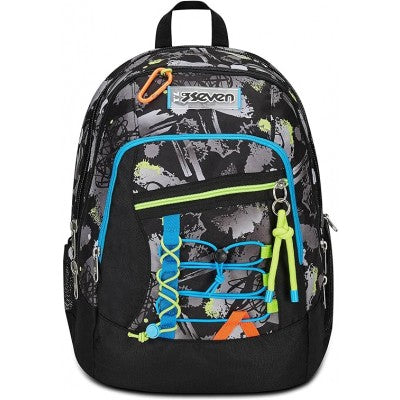 Seven Zaino Scuola Advanced, Feeling Me, Nero Grigio