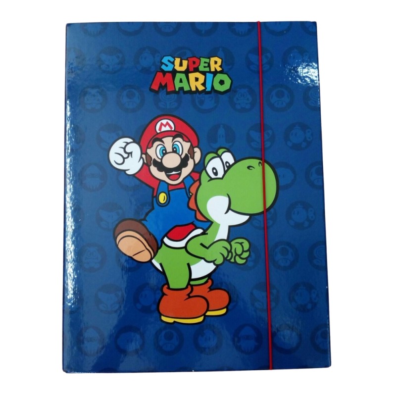 Cartellina 3 Lembi Con Elastico Super Mario – Fantasie Assortite