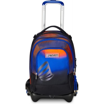 Seven Trolley Scuola Jack Detach 3 Ruote, Blu, Shadefull Boy, 3 In 1