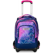 Seven Trolley Scuola Jack Detach 3 Ruote, Rosa, Mapset Girl, 3 In 1