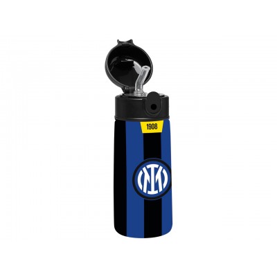 Borraccia Termica Inter Kid, 460 Ml In Acciaio Con Cannuccia - Seven