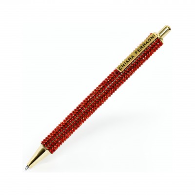 Penna A Scatto Chiara Ferragni Con Stras Rossi Edizione Limitata Natale 23