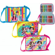 Tracolla Maxi Astuccio Con 48 Pastelli E Quaderno Creativity Me Contro Te