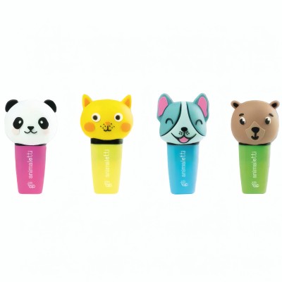 Set 4 Evidenziatori Gli Animaletti Pigna