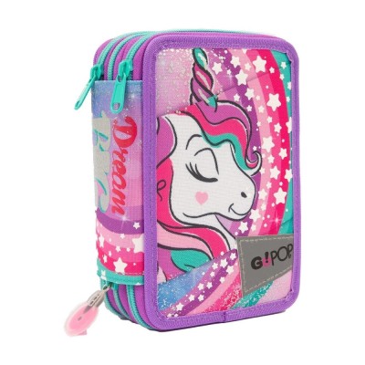 Astuccio 3 Zip Gopop Unicorn - 2023