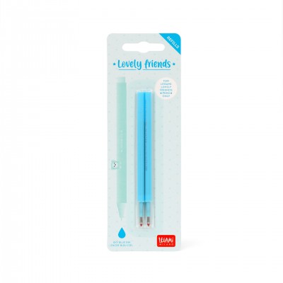 Set Di Due Refill Per Penna Gel - Lovely Friends Sky Blue - Legami