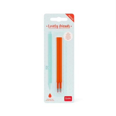 Set Di Due Refill Per Penna Gel - Lovely Friends Orange - Legami