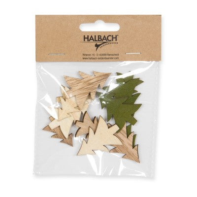 Sagome Piccole Abeti Verdi E Naturali - 9 Pezzi