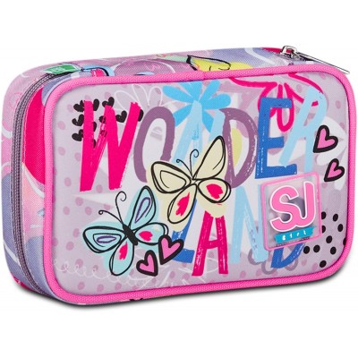Sj Gang Astuccio Scuola Speed Case, Rosa, Portapenne Mono Scomparto Con Plance Amovibili E Penne, Matite, Colori,