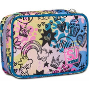 Sj Gang Astuccio Scuola Speed Pad, Rosa, Portapenne Mono Scomparto Con Plance Amovibili E Penne, Matite, Colori