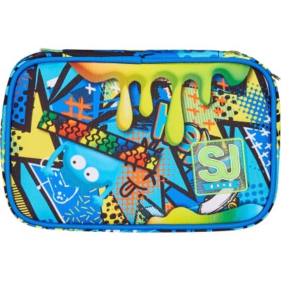Sj Gang Astuccio Scuola Speed Case, Blu, Sphere Full Boy, Portapenne Mono Scomparto Con Plance Amovibili E Penne, Matite, Colori