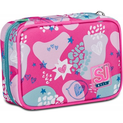 Sj Gang Astuccio Scuola Speed Pad, Rosa, Portapenne Mono Scomparto Con Plance Amovibili E Penne, Matite, Colori