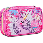 Sj Gang Astuccio Scuola Speed Case, Rosa, Portapenne Mono Scomparto Con Plance Amovibili E Penne, Matite, Colori