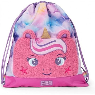 Mofu Mofu - Sacca Coulisse, Compatta E Versatile, Ideale Per Palestra, Scuola, Viaggi, Portamerenda, 34x42 Cm, Lilla