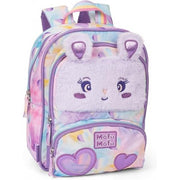 Mofu Mofu - Zainetto Bambina, Per Asilo E Tempo Libero, Con Spallacci Imbottiti, 23x30hx10 Cm, Lilla