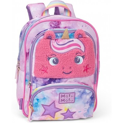 Mofu Mofu - Zainetto Bambina, Per Asilo E Tempo Libero, Con Spallacci Imbottiti, 23x30hx10 Cm, Lilla