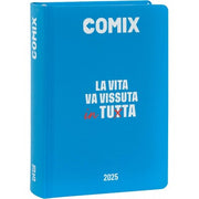 Comix - Diario Scuola 2024-2025 Mignon Giornaliero, Con Copertina Rigida, Ideale Per La Scuola Superiore, 9x12.5h Cm, Azzurro