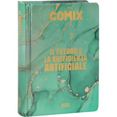 Comix - Diario Mini Giornaliero 16 Mesi 2024-2025, Con Copertina Rigida, 11x15.3h Cm, Verde