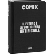 Comix - Diario Mini Giornaliero 16 Mesi, 2024-2025  Con Copertina Rigida, 11x15.3h Cm, Nera E Argento
