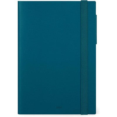 Legami - Agenda Giornaliera Grande, 12 Mesi Large, Gennaio 2025-dicembre 2025, Con Elastico, 17 X 24 Cm, Teal Blue