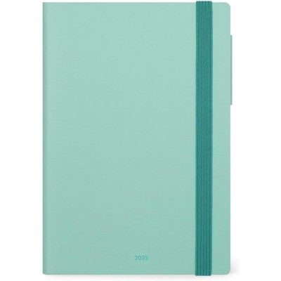 Legami - Agenda Giornaliera Grande, 12 Mesi Large, Gennaio 2025-dicembre 2025, Con Elastico, 17 X 24 Cm, Milk&mint