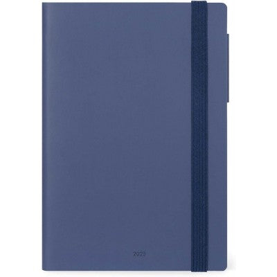 Legami - Agenda Giornaliera Grande, 12 Mesi Large, Gennaio 2025-dicembre 2025, Con Elastico, 17 X 24 Cm, Blueberry