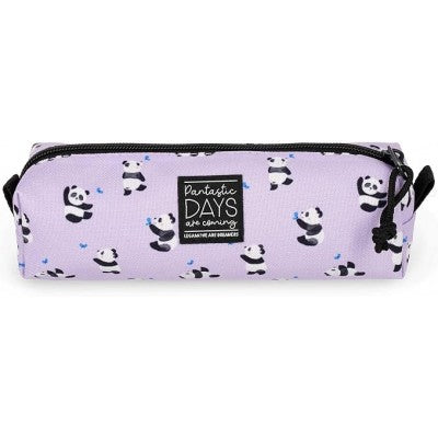 Legami - Astuccio, Chiusura A Zip, Realizzato Da Plastica Riciclata, Resistente, Pratico, 22x6 Cm - Panda